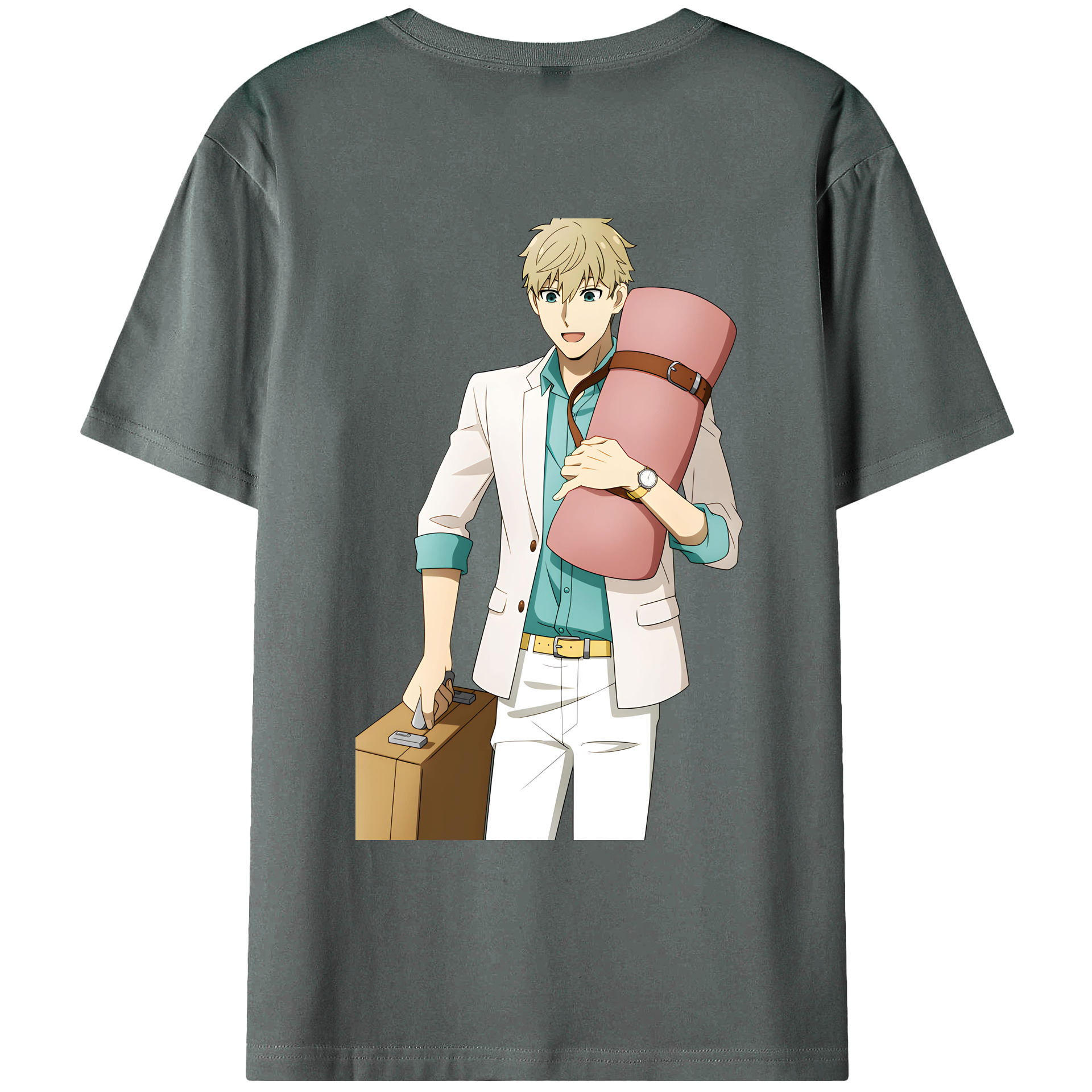 （画像用） SPY×FAMILY间谍家家酒 綿100％ メンズ半袖Tシャツ（バックプリント） 通気性
